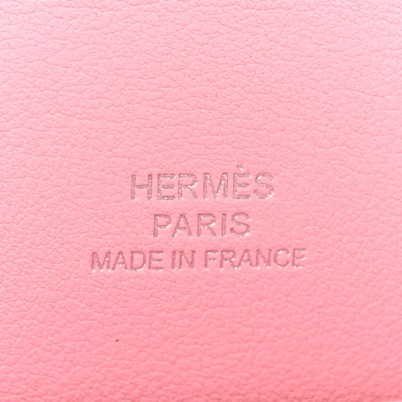 HERM??S KELLY POCHETTE CLUTCH ROSE SAKURA SWIFT LEATHER SILVER HARDWARE - Image 2