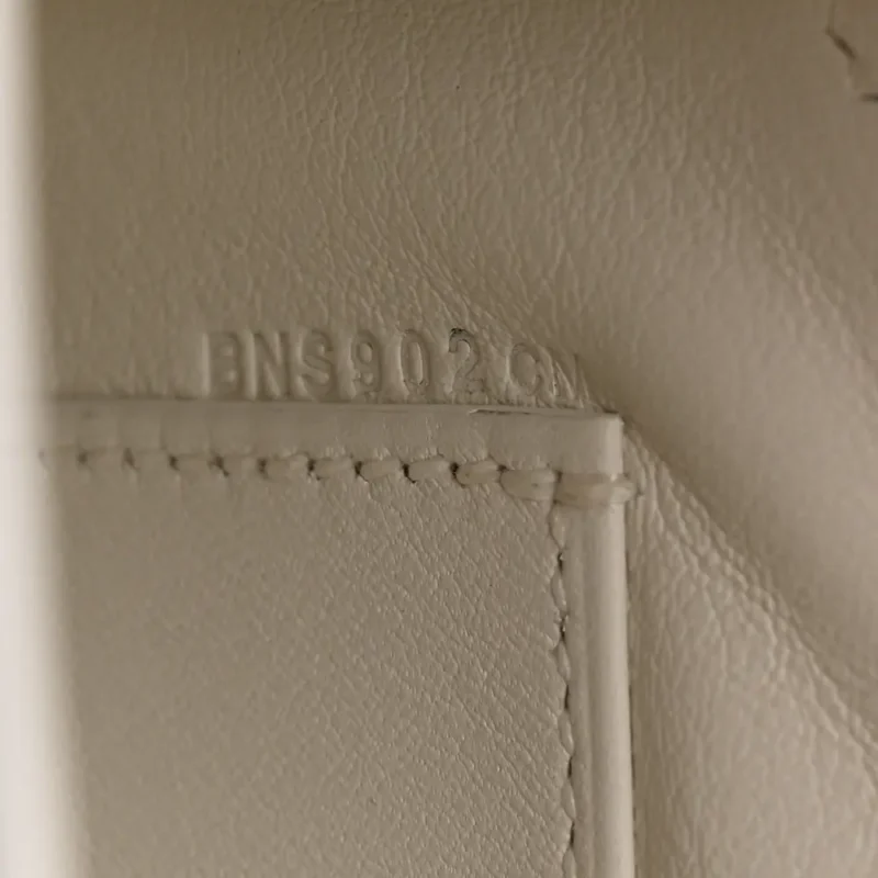 HERM??S KELLY POCHETTE CLUTCH WHITE SWIFT LEATHER GOLD PALLADIUM HARDWARE - Image 8
