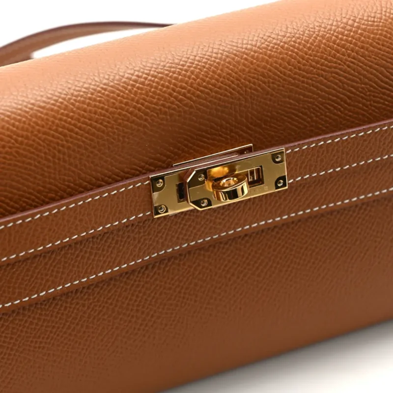 HERM??S KELLY LONG WALLET TO GO BROWN EPSOM LEATHER GOLD HARDWARE - Image 10