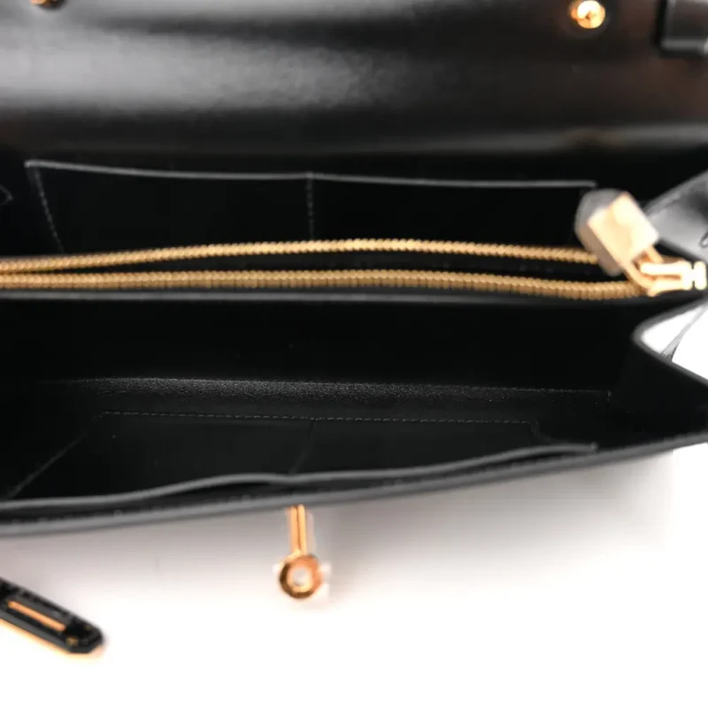 HERM??S KELLY WALLET TO GO BLACK BOX LEATHER GOLD HARDWARE - Image 7