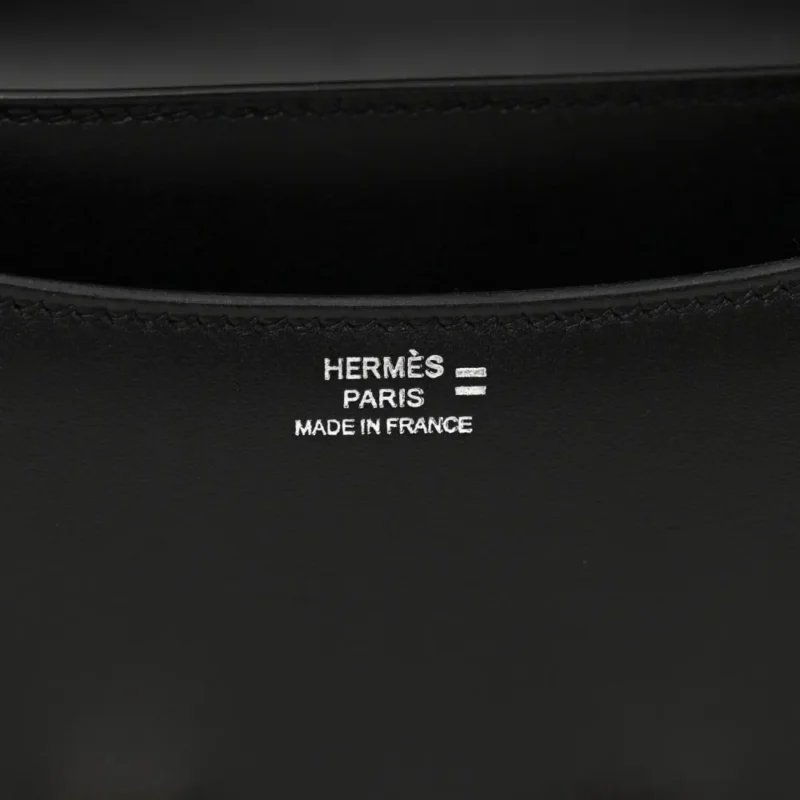 HERM??S CONSTANCE 18 BLACK OMBRE VEAU MONSIEUR & LIZARD LEATHER PALLADIUM SILVER HARDWARE - Image 2