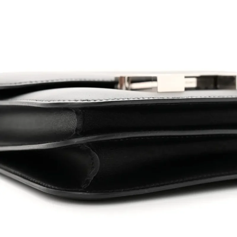 HERM??S CONSTANCE 18 BLACK OMBRE VEAU MONSIEUR & LIZARD LEATHER PALLADIUM SILVER HARDWARE - Image 4