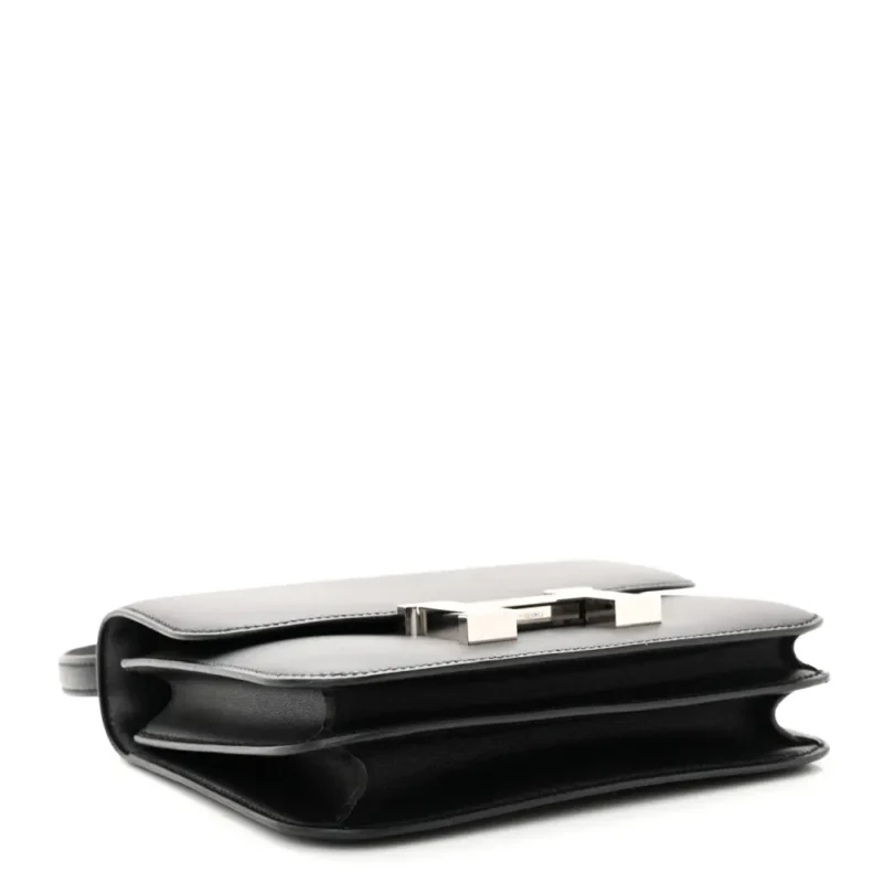 HERM??S CONSTANCE 18 BLACK OMBRE VEAU MONSIEUR & LIZARD LEATHER PALLADIUM SILVER HARDWARE - Image 6