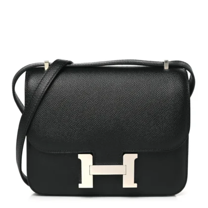 HERM??S CONSTANCE 18 BLACK EPSOM LEATHER GOLD HARDWARE