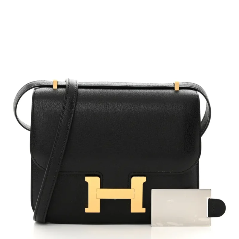 HERM??S CONSTANCE 18 BLACK CH??VRE MYSORE LEATHER ROSE GOLD HARDWARE - Image 2