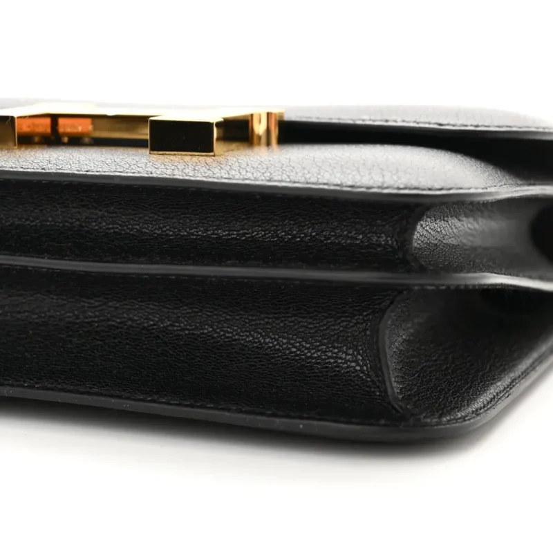 HERM??S CONSTANCE 18 BLACK CH??VRE MYSORE LEATHER ROSE GOLD HARDWARE - Image 6