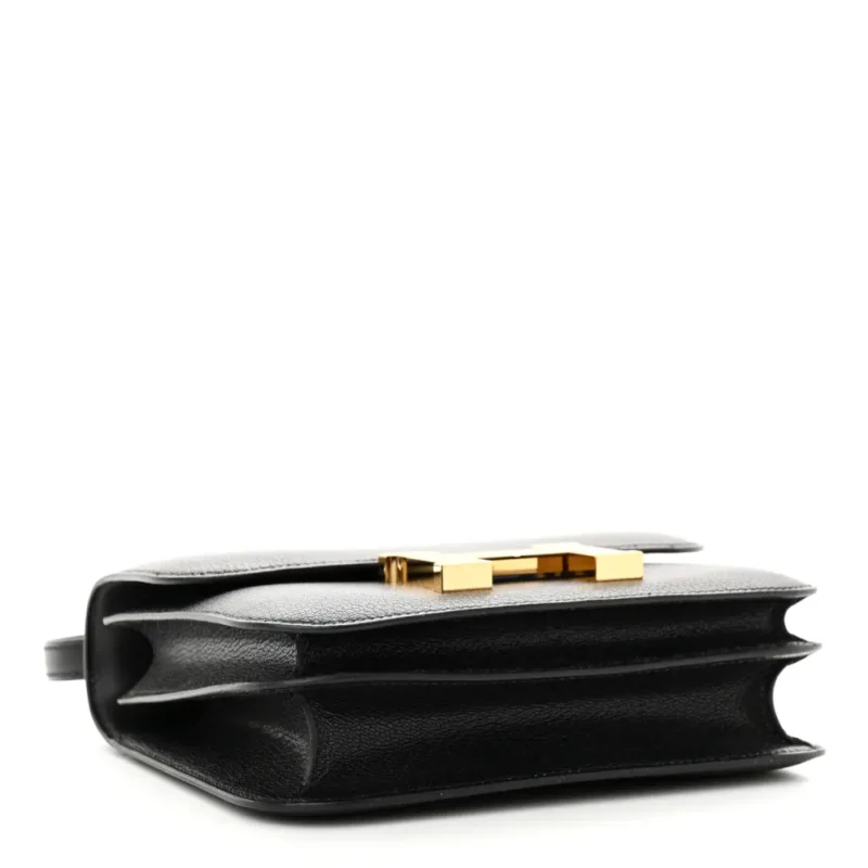 HERM??S CONSTANCE 18 BLACK CH??VRE MYSORE LEATHER ROSE GOLD HARDWARE - Image 7