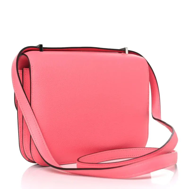HERM??S CONSTANCE 18 ROSE AZAL??E EVERCOLOR LEATHER PALLADIUM HARDWARE - Image 3
