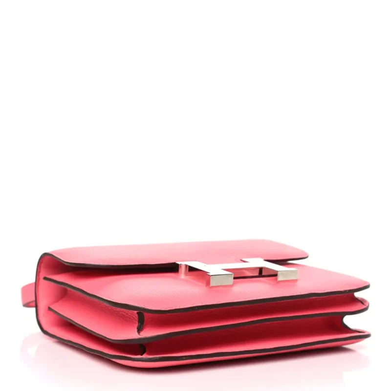 HERM??S CONSTANCE 18 ROSE AZAL??E EVERCOLOR LEATHER PALLADIUM HARDWARE - Image 6