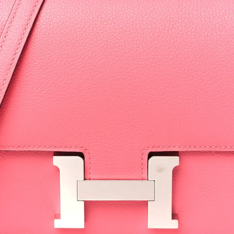 HERM??S CONSTANCE 18 ROSE AZAL??E EVERCOLOR LEATHER PALLADIUM HARDWARE - Image 9