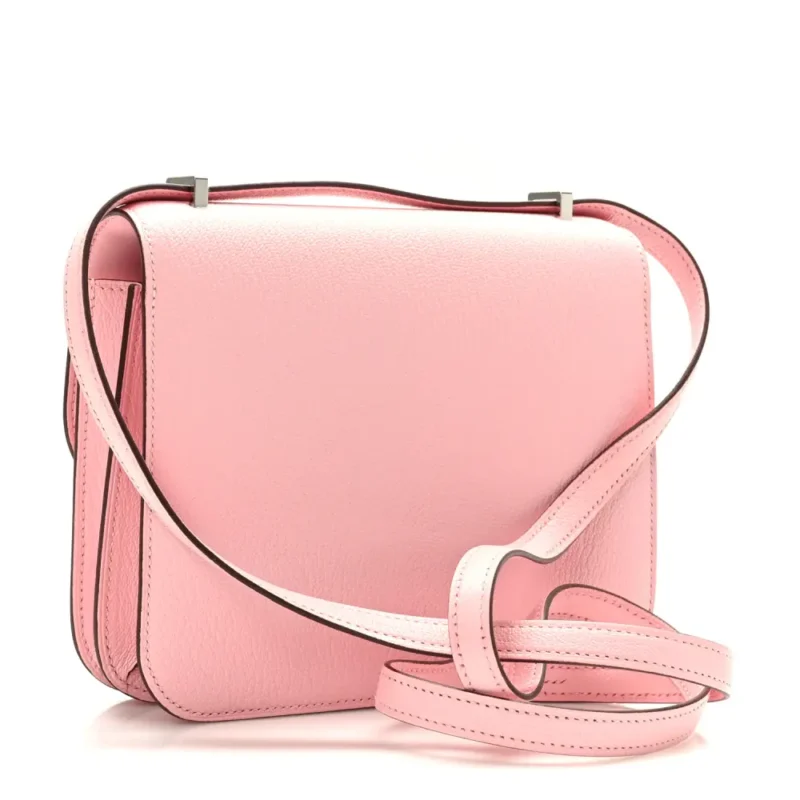 HERM??S CONSTANCE 18 ROSE SAKURA CH??VRE MYSORE LEATHER SILVER HARDWARE - Image 3