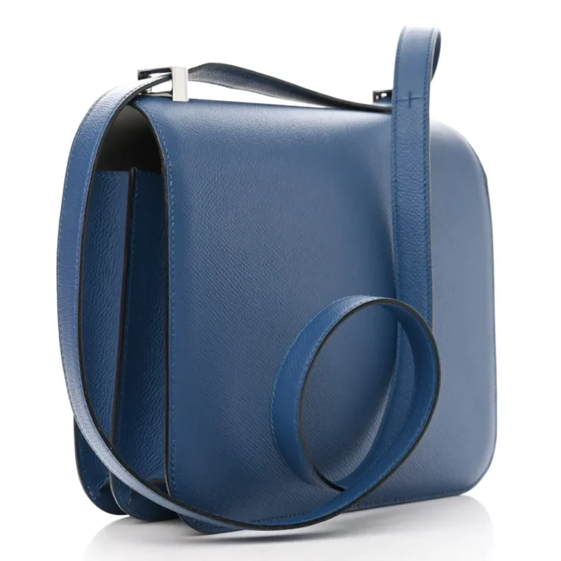 HERM??S CONSTANCE VERSO 24 BLEU AGATE / GRIS MOUETTE EPSOM LEATHER PALLADIUM SILVER HARDWARE - Image 3