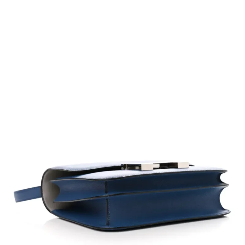 HERM??S CONSTANCE VERSO 24 BLEU AGATE / GRIS MOUETTE EPSOM LEATHER PALLADIUM SILVER HARDWARE - Image 6