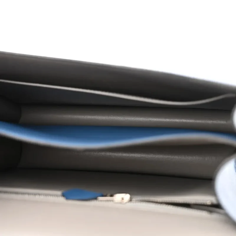 HERM??S CONSTANCE VERSO 24 BLEU AGATE / GRIS MOUETTE EPSOM LEATHER PALLADIUM SILVER HARDWARE - Image 7