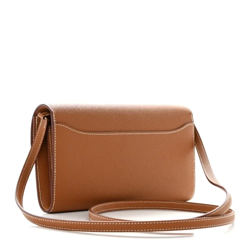 HERM??S CONSTANCE LONG WALLET TO GO BROWN EPSOM LEATHER GOLD HARDWARE - Image 3