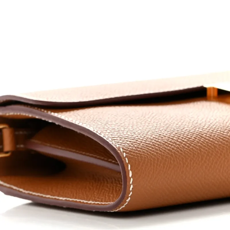 HERM??S CONSTANCE LONG WALLET TO GO BROWN EPSOM LEATHER GOLD HARDWARE - Image 4
