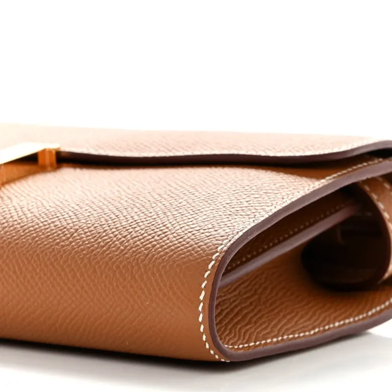 HERM??S CONSTANCE LONG WALLET TO GO BROWN EPSOM LEATHER GOLD HARDWARE - Image 5