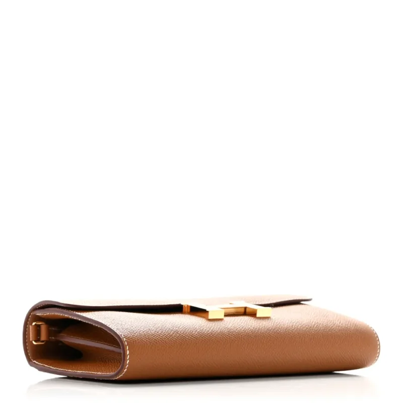 HERM??S CONSTANCE LONG WALLET TO GO BROWN EPSOM LEATHER GOLD HARDWARE - Image 6