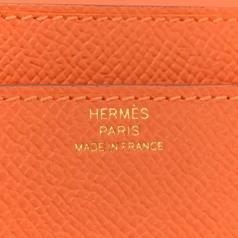 HERM??S CONSTANCE LONG WALLET TO GO ORANGE EPSOM LEATHER GOLD HARDWARE - Image 2