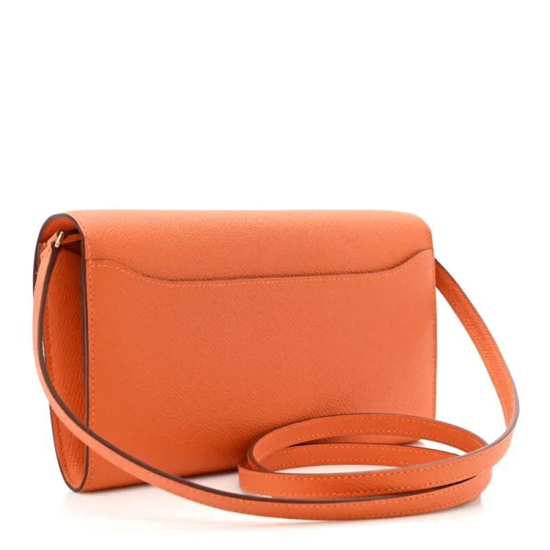 HERM??S CONSTANCE LONG WALLET TO GO ORANGE EPSOM LEATHER GOLD HARDWARE - Image 3