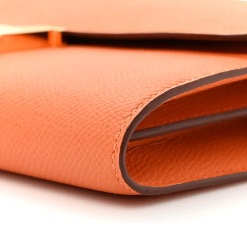 HERM??S CONSTANCE LONG WALLET TO GO ORANGE EPSOM LEATHER GOLD HARDWARE - Image 4
