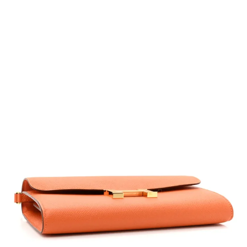 HERM??S CONSTANCE LONG WALLET TO GO ORANGE EPSOM LEATHER GOLD HARDWARE - Image 6