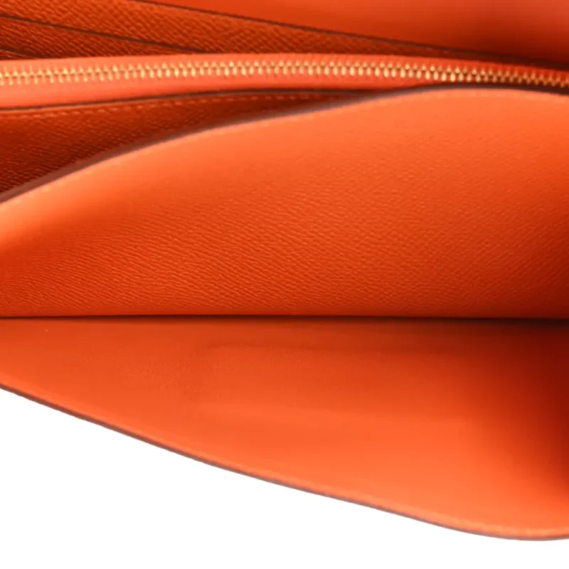 HERM??S CONSTANCE LONG WALLET TO GO ORANGE EPSOM LEATHER GOLD HARDWARE - Image 7