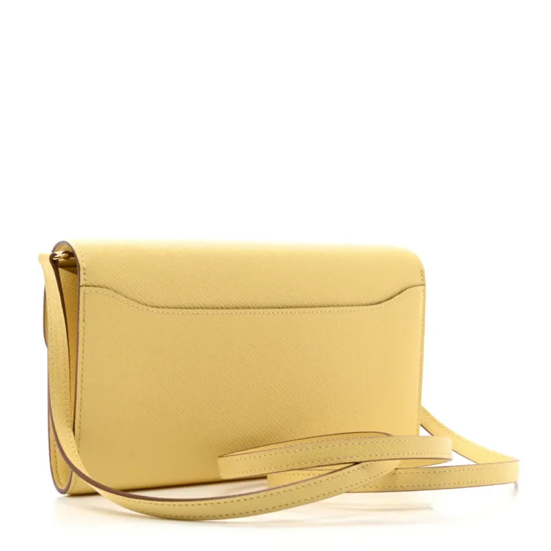 HERM??S CONSTANCE 18 LONG WALLET TO GO EPSOM JAUNE POUSSIN EPSOM LEATHER GOLD HARDWARE - Image 3
