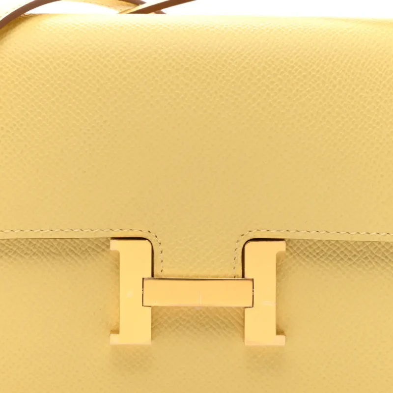HERM??S CONSTANCE 18 LONG WALLET TO GO EPSOM JAUNE POUSSIN EPSOM LEATHER GOLD HARDWARE - Image 8