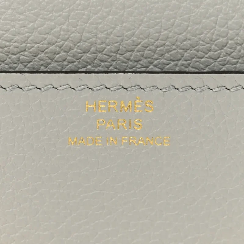 HERM??S CONSTANCE WALLET TO GO BLEU GLACIER EVERCOLOR LEATHER GOLD HARDWARE - Image 2