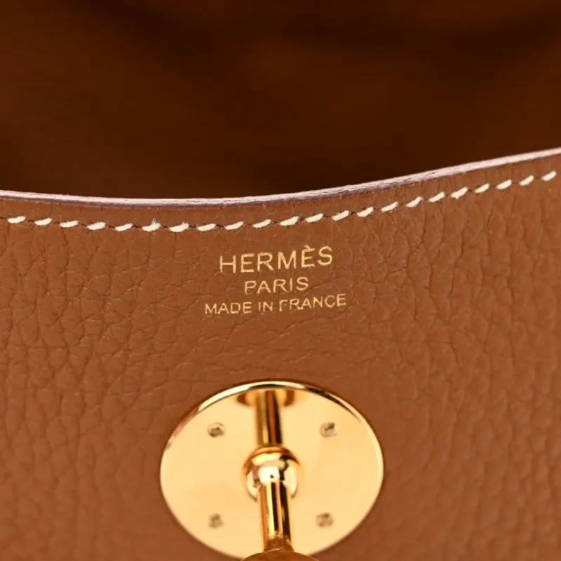 HERM??S LINDY 26 BROWN TAURILLON CLEMENCE LEATHER GOLD HARDWARE - Image 2