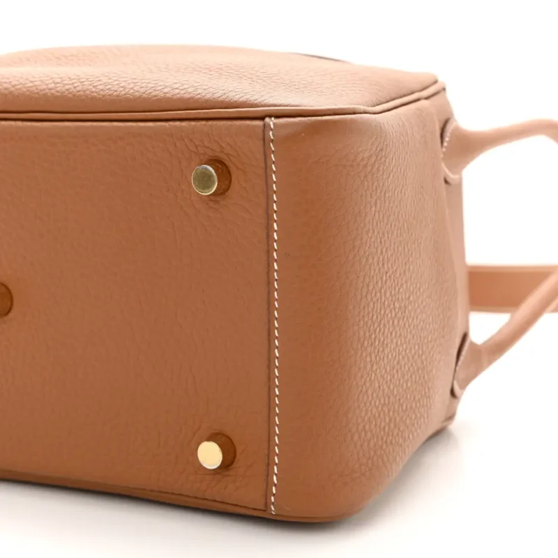 HERM??S LINDY 26 BROWN TAURILLON CLEMENCE LEATHER GOLD HARDWARE - Image 4