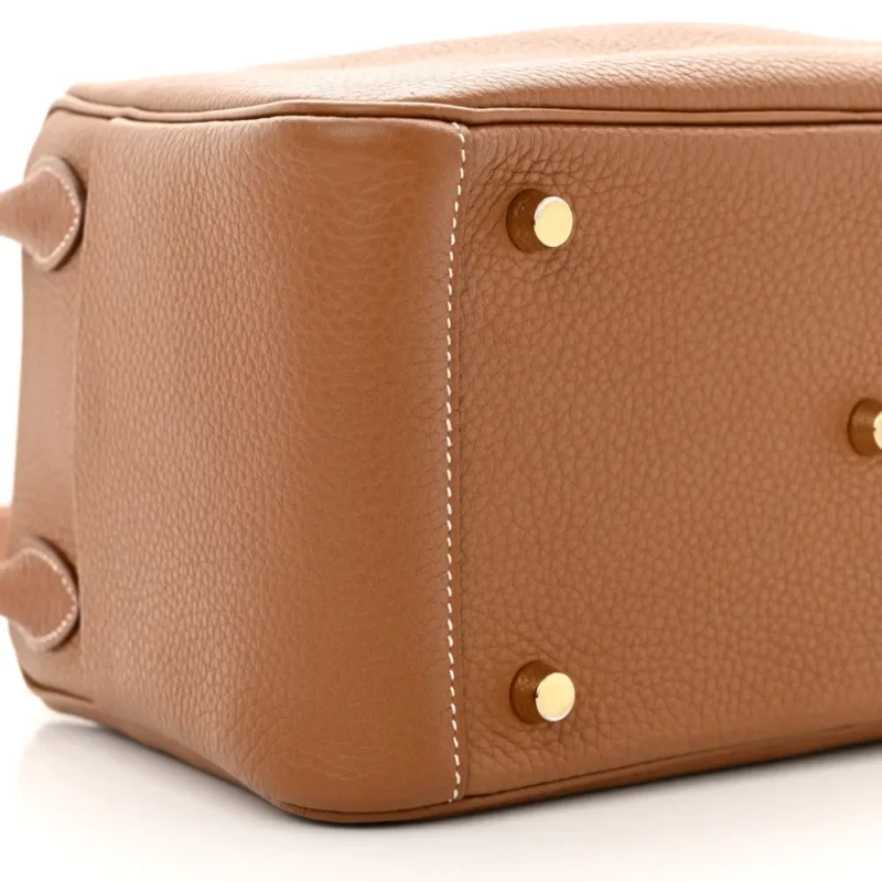 HERM??S LINDY 26 BROWN TAURILLON CLEMENCE LEATHER GOLD HARDWARE - Image 5