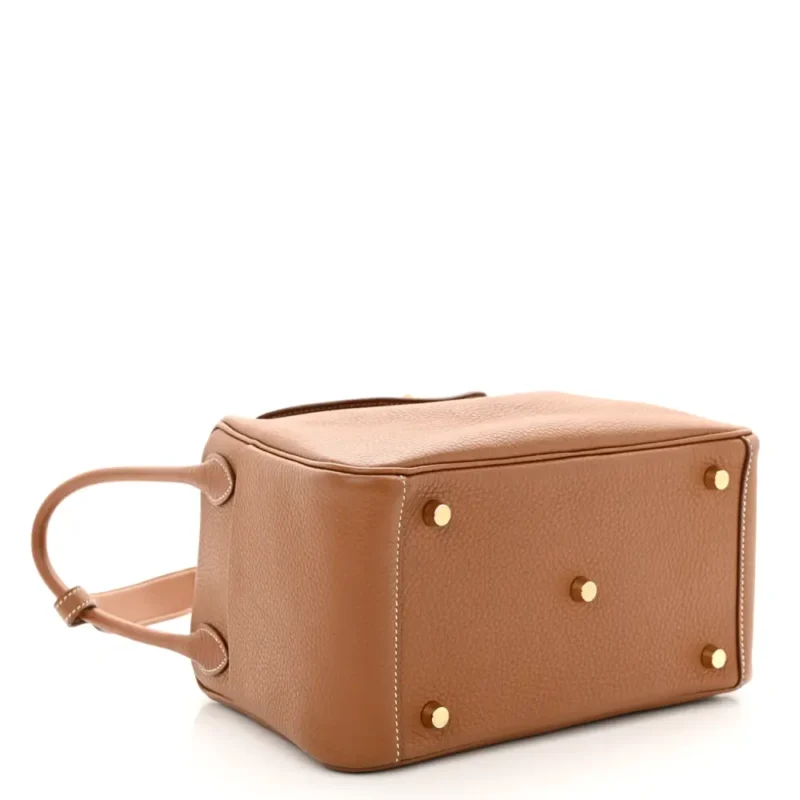 HERM??S LINDY 26 BROWN TAURILLON CLEMENCE LEATHER GOLD HARDWARE - Image 6