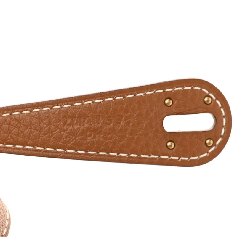 HERM??S LINDY 26 BROWN TAURILLON CLEMENCE LEATHER GOLD HARDWARE - Image 8