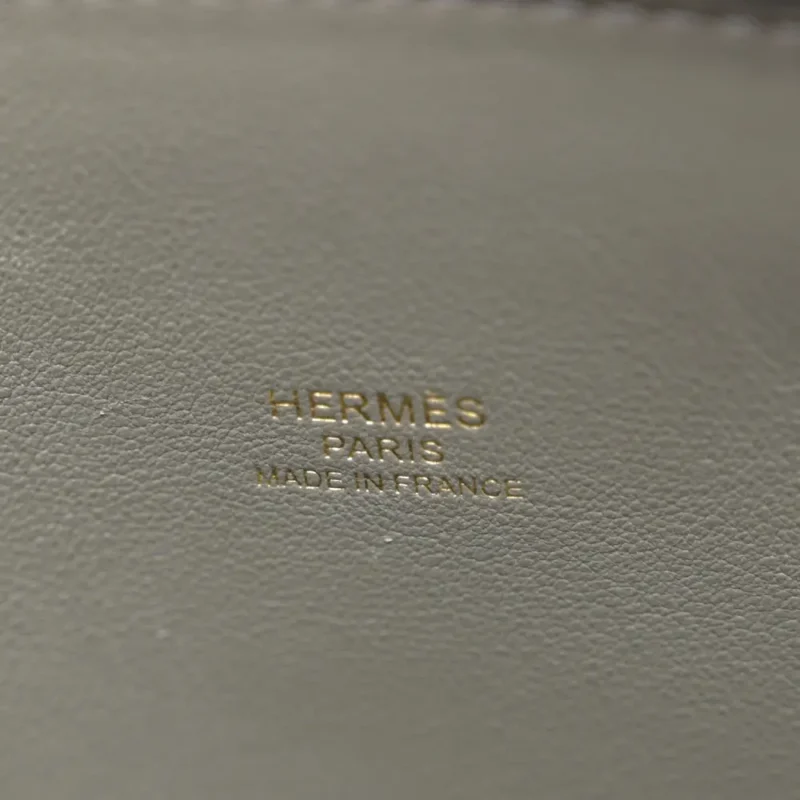 HERM??S 1923 BOLIDE 25 GRIS MEYER EVERCOLOR LEATHER GOLD PALLADIUM HARDWARE - Image 2