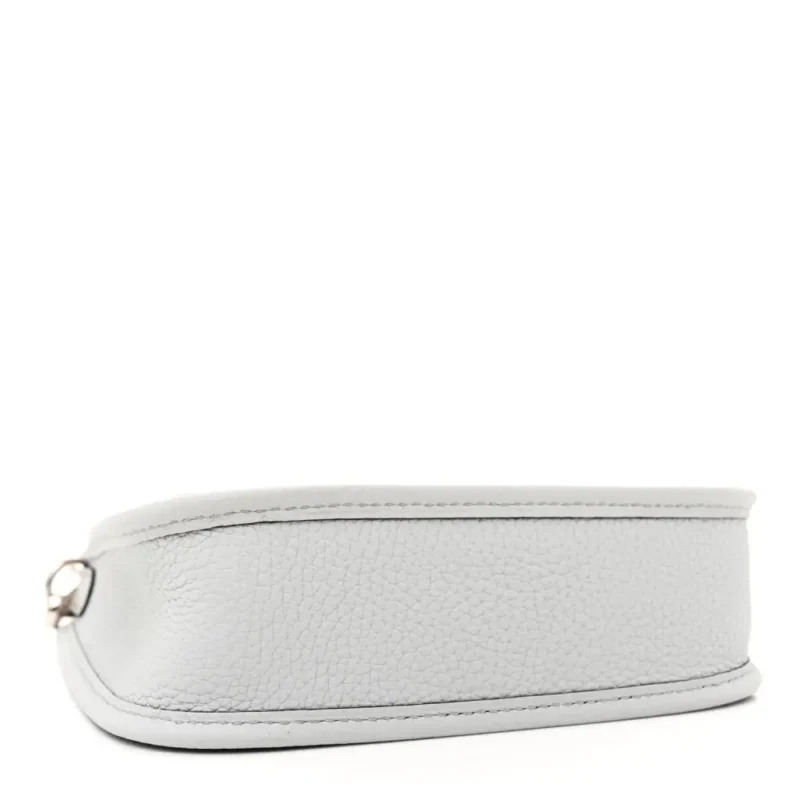 HERM??S AMAZONE EVELYNE TPM BLEU P?LE / ??TAIN TAURILLON CLEMENCE LEATHER PALLADIUM SILVER HARDWARE - Image 6