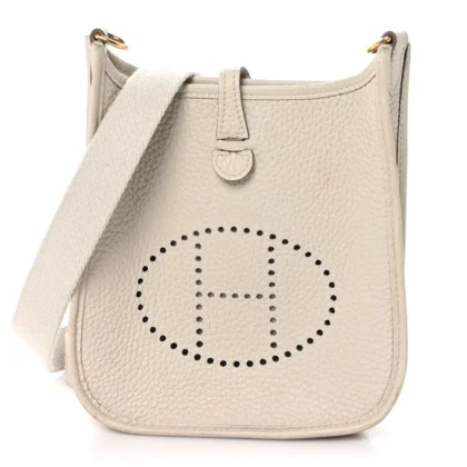 HERM??S AMAZONE EVELYNE TPM B??TON TAURILLON CLEMENCE LEATHER PALLADIUM HARDWARE