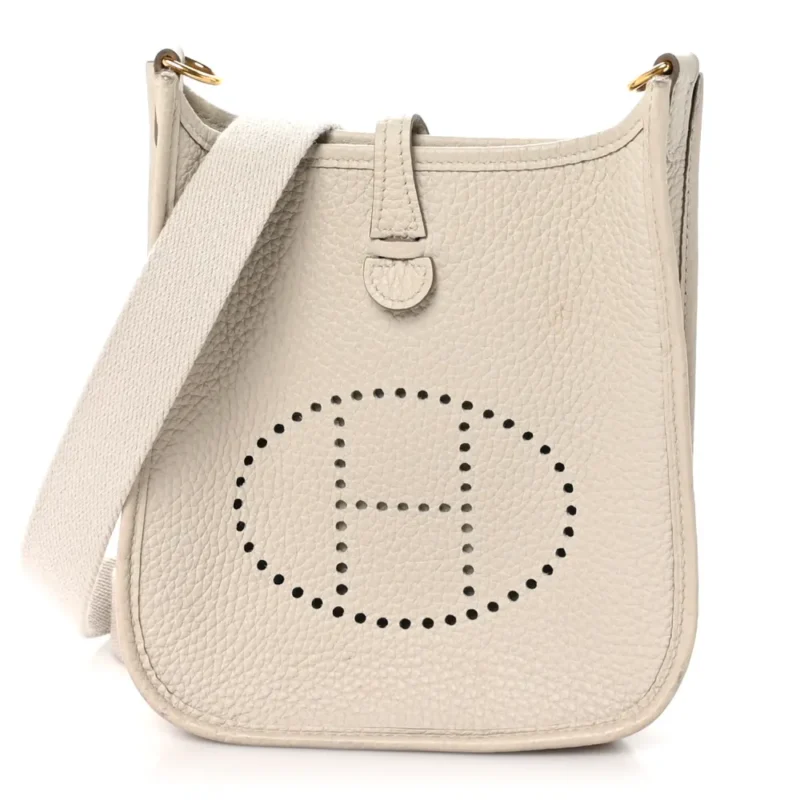 HERM??S AMAZONE EVELYNE TPM B??TON TAURILLON CLEMENCE LEATHER PALLADIUM HARDWARE