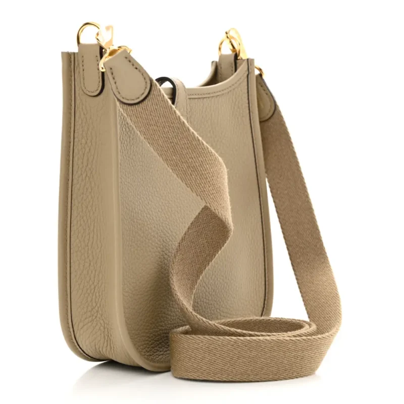 HERM??S AMAZONE EVELYNE TPM BEIGE MARFA TAURILLON CLEMENCE LEATHER GOLD HARDWARE - Image 3