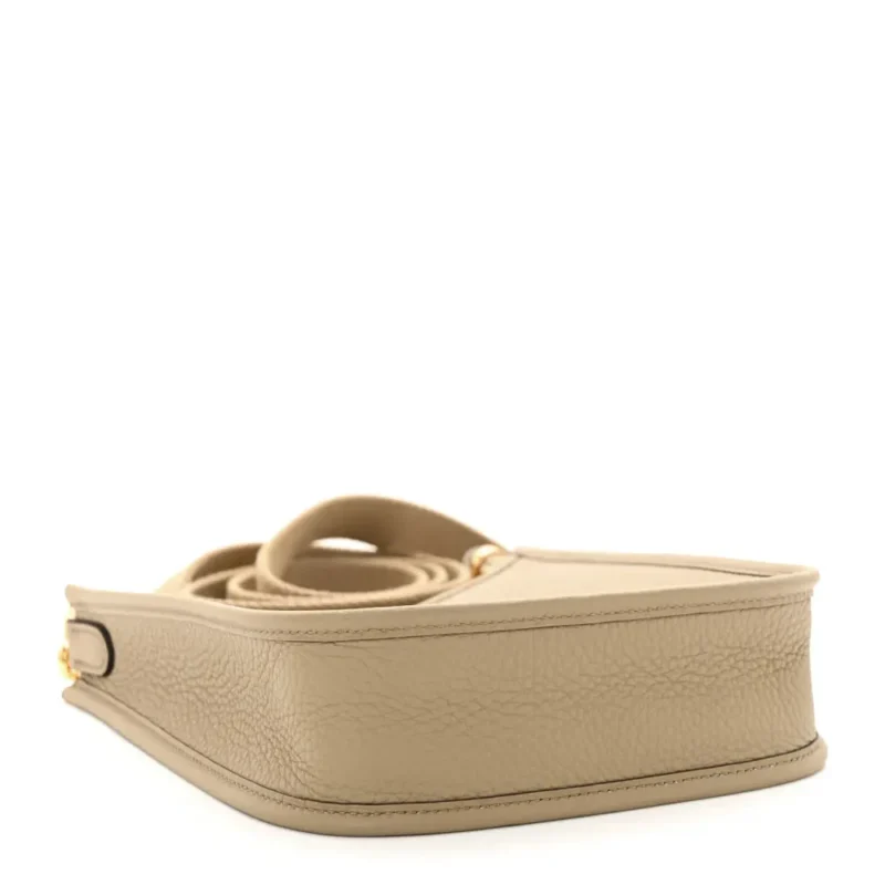 HERM??S AMAZONE EVELYNE TPM BEIGE MARFA TAURILLON CLEMENCE LEATHER GOLD HARDWARE - Image 6