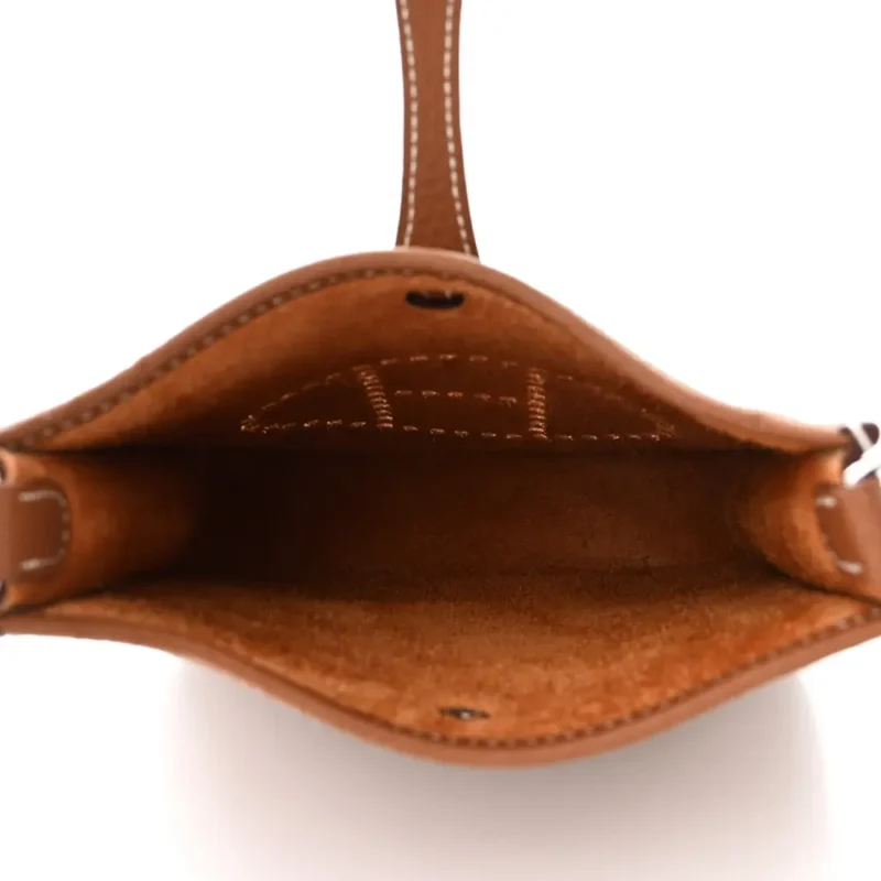HERM??S EVELYNE TPM BROWN TAURILLON CLEMENCE LEATHER PALLADIUM HARDWARE - Image 7