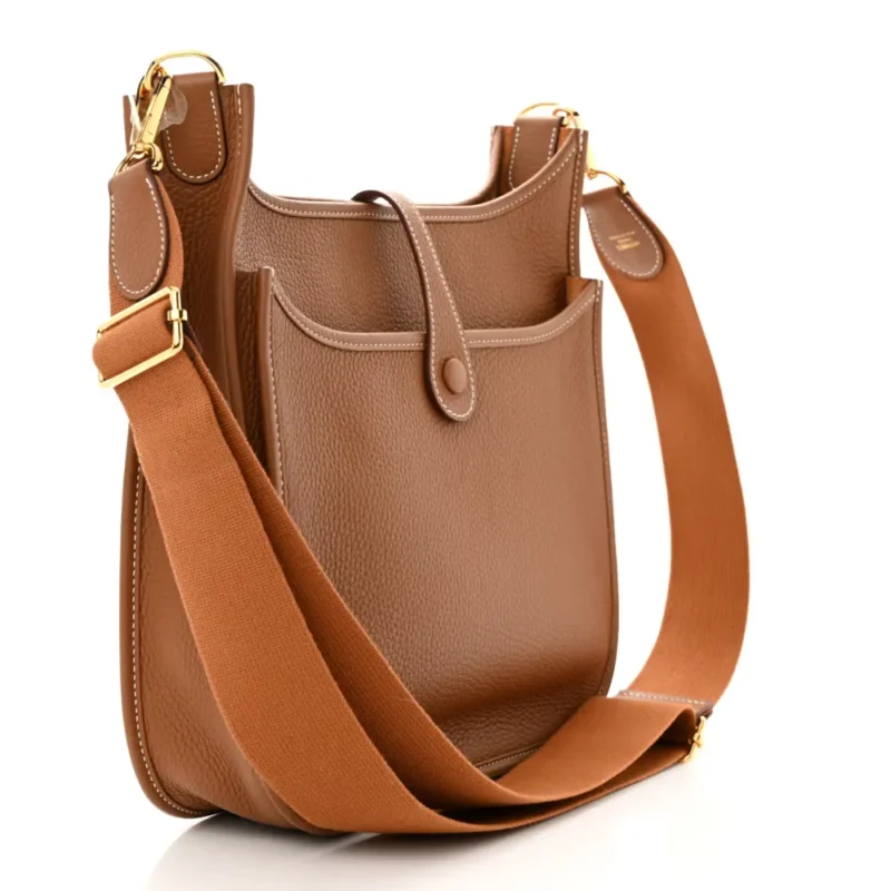 HERM??S EVELYNE III PM BROWN TAURILLON CLEMENCE LEATHER - Image 3