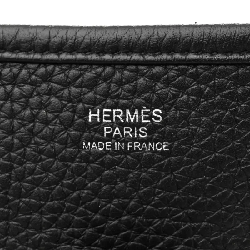 HERM??S EVELYNE III PM BLACK TAURILLON CLEMENCE LEATHER PALLADIUM SILVER HARDWARE - Image 2