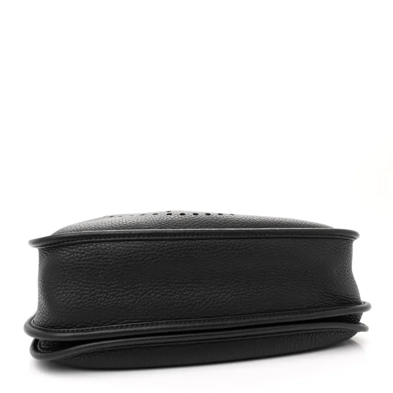 HERM??S EVELYNE III PM BLACK TAURILLON CLEMENCE LEATHER PALLADIUM SILVER HARDWARE - Image 6