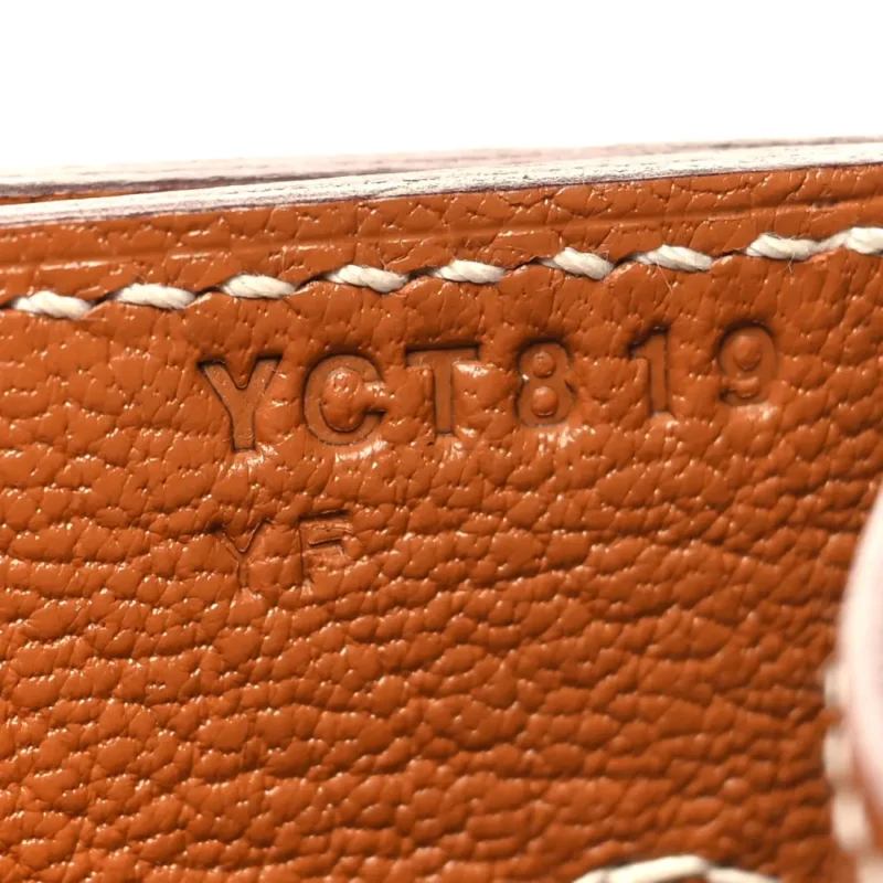HERM??S KELLY D??P??CHES 25 POUCH BROWN EPSOM LEATHER SILVER HARDWARE - Image 8