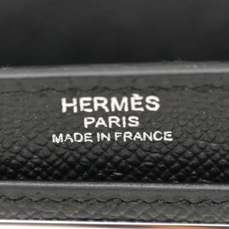 HERM??S KELLY D??P??CHES 25 POUCH BLACK EPSOM LEATHER PALLADIUM HARDWARE - Image 2