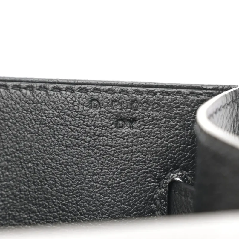 HERM??S KELLY D??P??CHES 25 POUCH BLACK EPSOM LEATHER PALLADIUM HARDWARE - Image 8