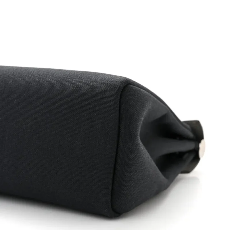 HERM??S HERBAG ZIP PM 31 BLACK MILITARY TOILE & VACHE HUNTER LEATHER PALLADIUM SILVER HARDWARE - Image 6