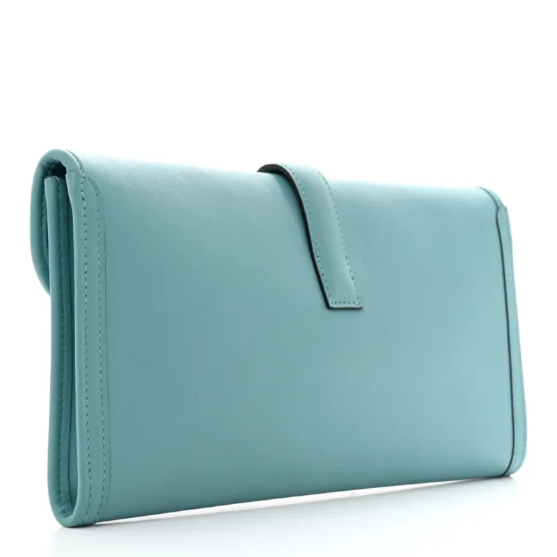 HERM??S JIGE ELAN 29 CLUTCH BLEU ATOLL SWIFT LEATHER - Image 3